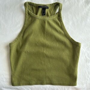 green tank top